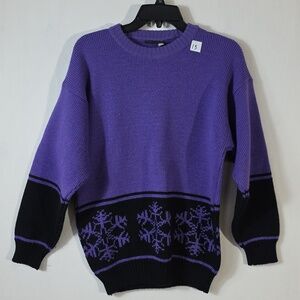 Capello vintage  knit wool frost print Pullover